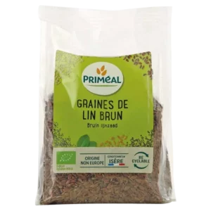 graines de lin brun bio primeal 250g - riches en oméga 3 et fibres