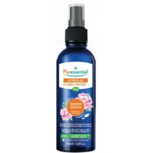 hydrolat de géranium bio puressentiel - soin purifiant et éclatant 200ml