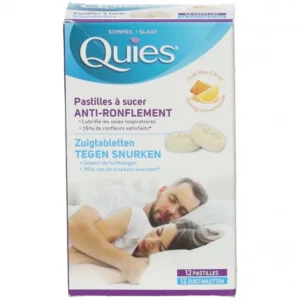 Pastilles Anti-Ronflement QUIES à Sucer Goût Miel Citron - 12 Pastilles
