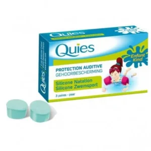protections auditives silicone pour natation enfant quies - 3 paires