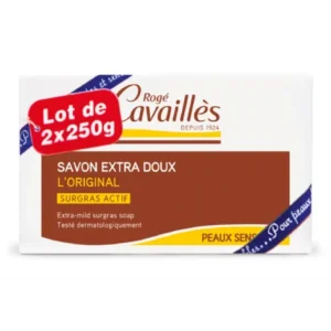 savon surgras extra doux cavaillès - lot de 2 x 250g pour peaux sensibles