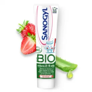 dentifrice enfants bio sanogyl avec aloe vera et fluor - tube 50 ml
