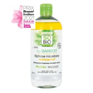 so bio biphase micellaire waterproof bamboo 500 ml