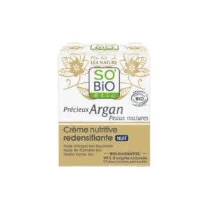 so bio crème nutritive redensifiante nuit argan 50 ml