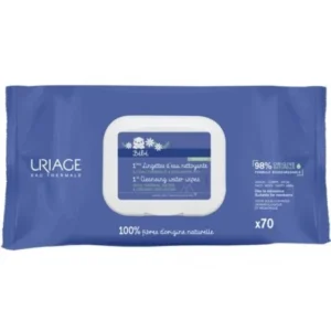 lingettes nettoyantes uriage bébé - 1ères lingettes x70 unités