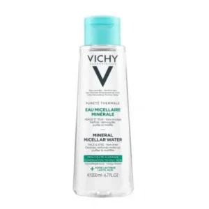 eau micellaire minérale vichy pureté thermale - pour peaux mixtes à grasses 200ml