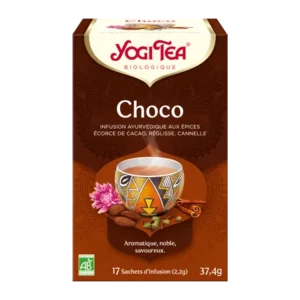 yogi tea choco 17x2g (ecorcesde cacao, réglisse,cannelle, cardamome)