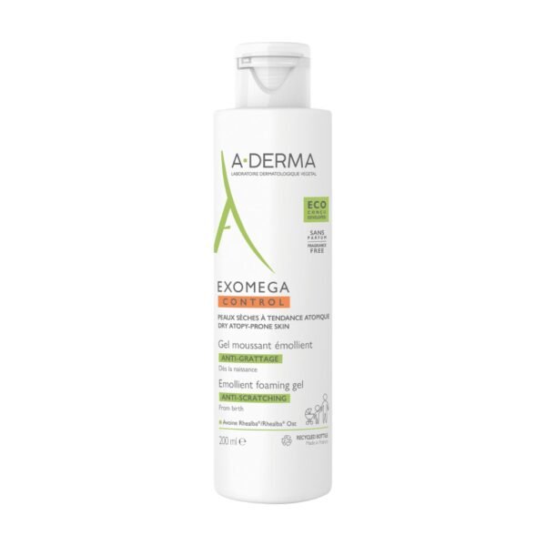 a-derma exomega gel moussant émollient anti-grattage 200 ml