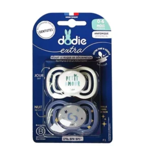 dodie sucette 0-6mois duo extra fine jour nuit f1 2358
