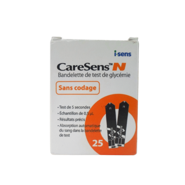 caresens n sans codage bandelette 25 pieces