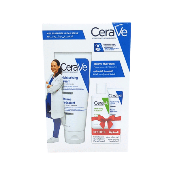 cerave pack mes essentiels peau sèche baume 177ml + des miniatures