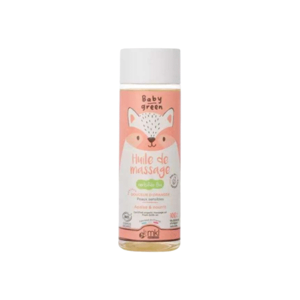 mkl baby green huile de massage bio 100ml