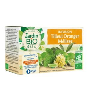 jardin bio infusion tilleul oranger melisse 20 sachet
