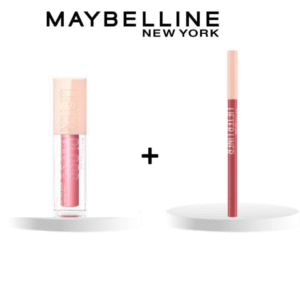 maybelline lifter gloss 05 petal 5.4ml + lifter liner 09 peaking pack