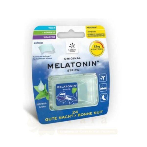 lemon pharma melatonin+ strips 24 unites