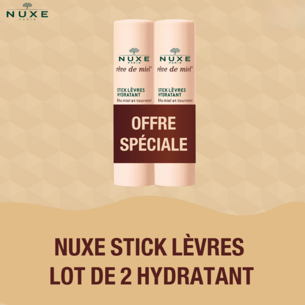 nuxe rêve de miel – stick lèvres hydratant lot de 2