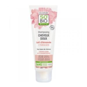 SO BIO SHAMPOOING DOUX AU LAIT D’AMANDE ET PROTEINE DE RIZ 250ML