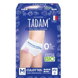 tadam fuites urinaires culottes plus nuit taille m x12