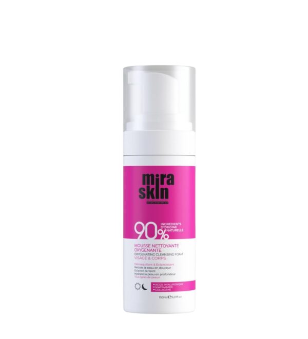 miraskin mousse nettoyante oxygenante 150ml