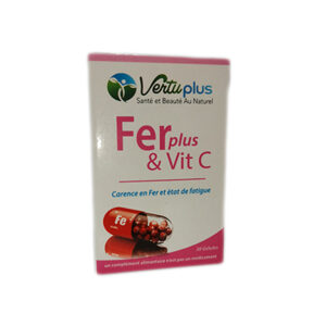 vertuplus ferplus & vit c 30 gelules